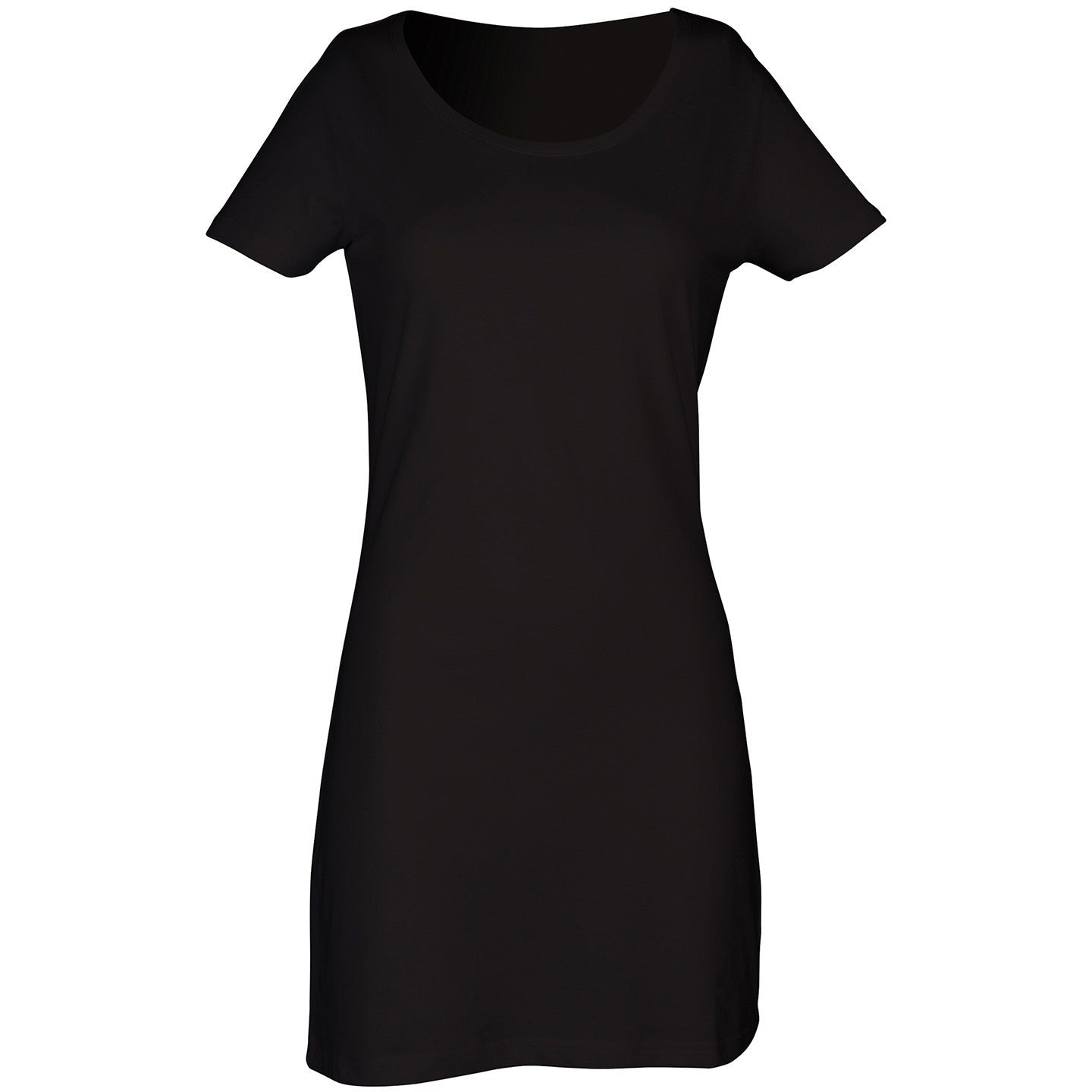 Sf T-Shirt Dress Longline Scoop Neck Capped Sleeves 100% Cotton Size S-XL