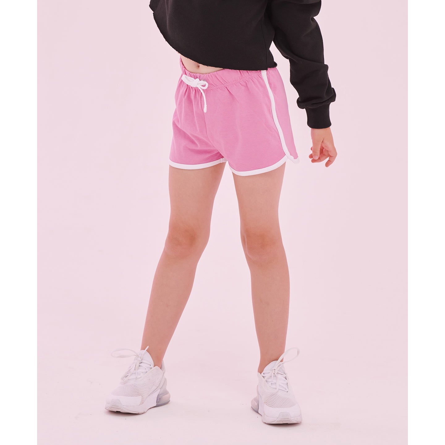 SF Minni Kids Retro Shorts Unisex Cotton Sporty Style with Contrast Binding