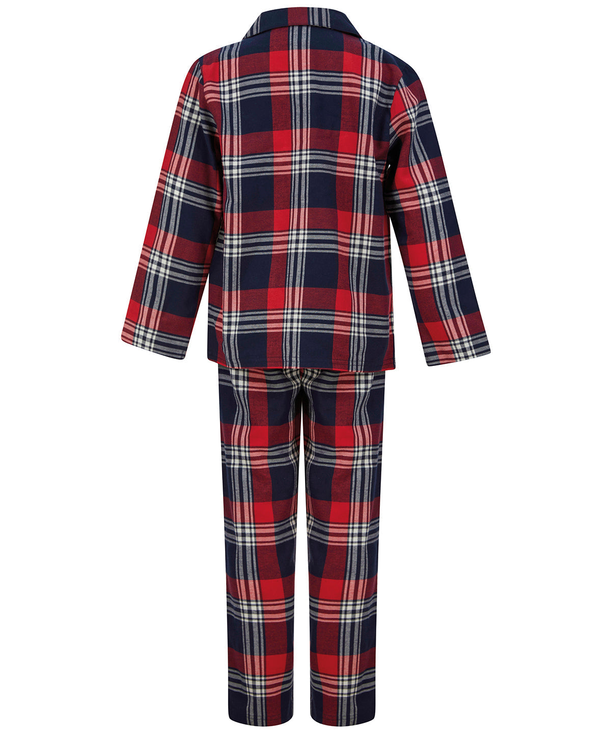 SF Minni Kids Tartan Lounge Set 100% Cotton Flannel Pyjama Collar 3-13 Years