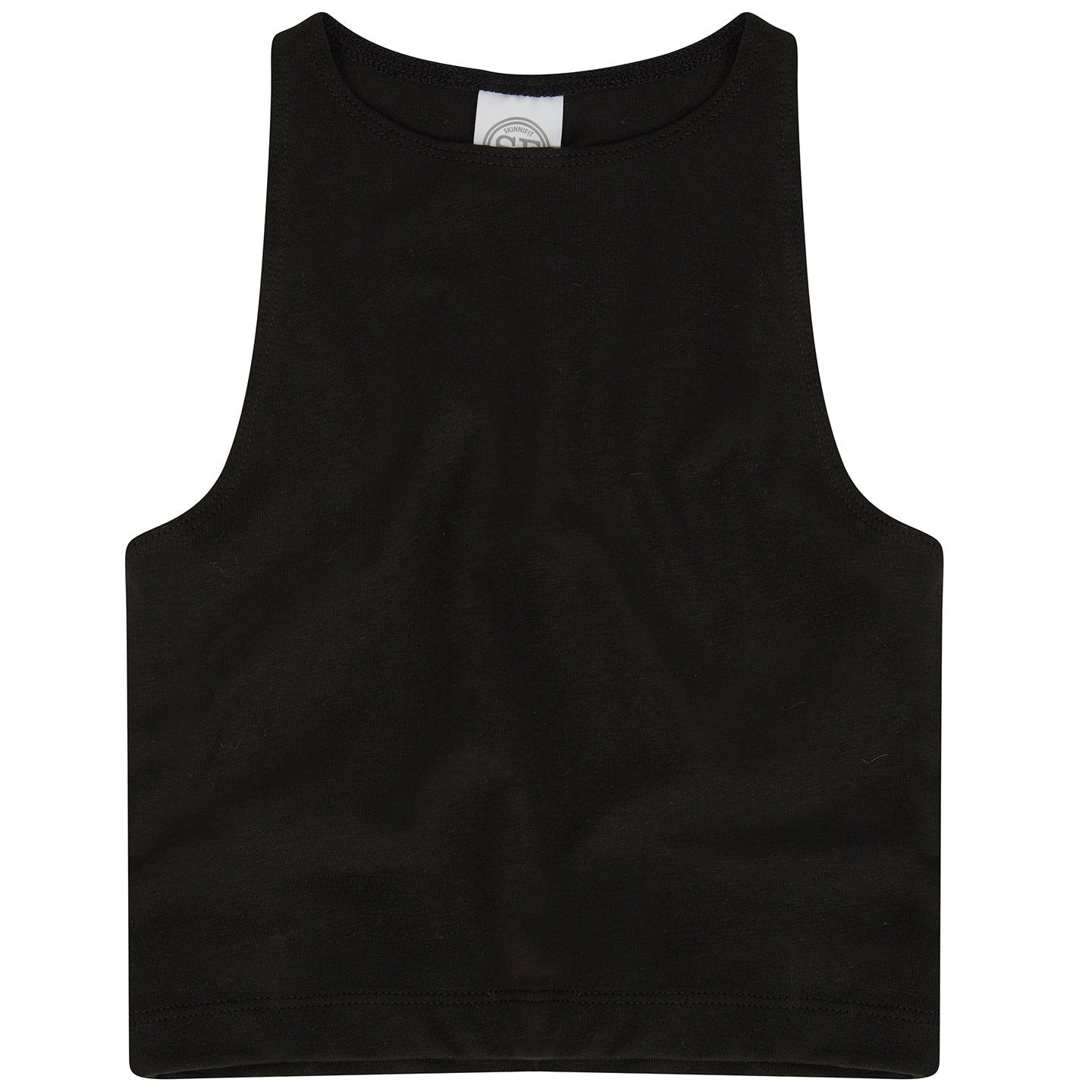 Sf Minni Kids Sleeveless Cropped Top 100% Cotton Flannel Racer Neckline