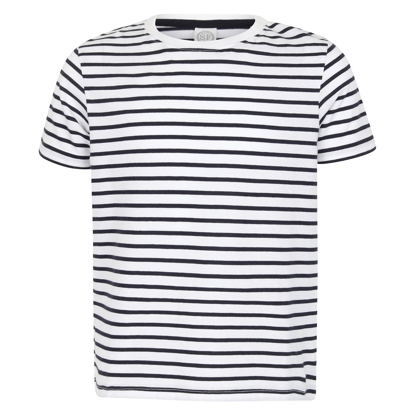 Sf Minni Kids Striped T-Shirt Unisex Cotton Jersey Regular Fit Size 5-12