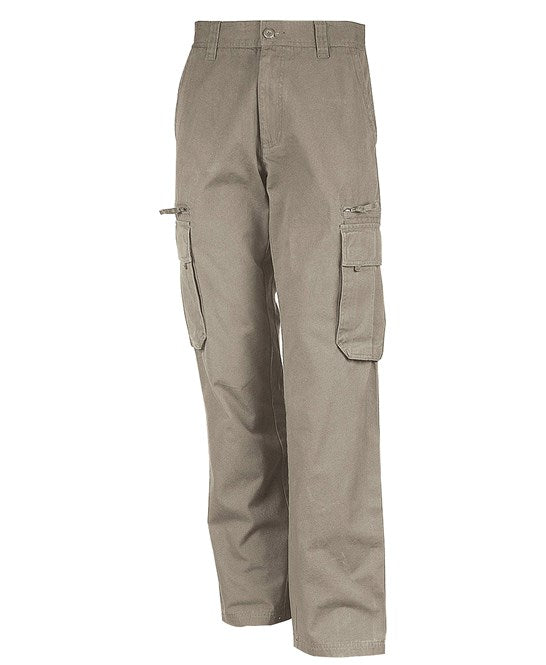 Kariban Multi Pocket Trousers 100% Cotton Heavy Canvas Zip Fly Unique Aged Look