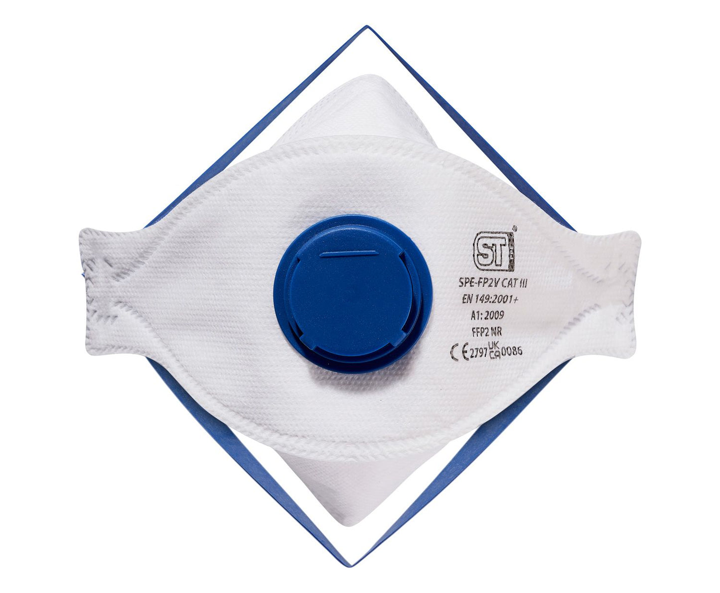 Supertouch FFP2 Tri-Folded Respirator Mask 10 Pack CE Certified Adjustable Fit