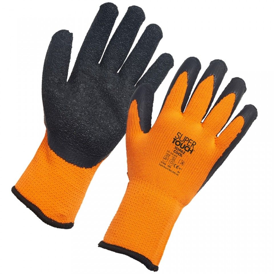 Supertouch Topaz Cool Gloves with Latex Palm Grip for Handling and Warehousing