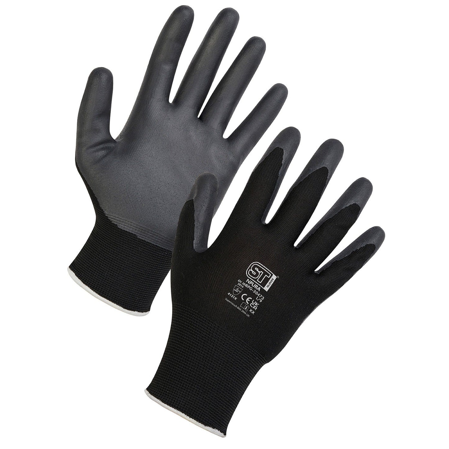 Supertouch NPURA Gloves - Durable Grip High Dexterity Safety Work Gloves