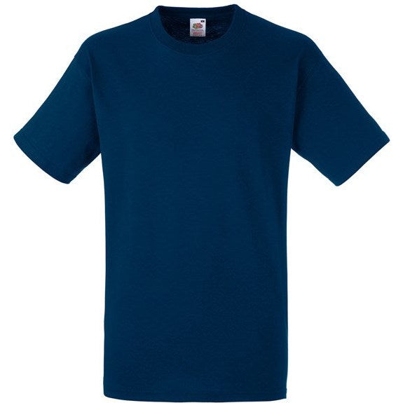 Fruit Of The Loom Heavy Cotton T-Shirt Rib Crew Neck Classic Fit Sizes S-3XL