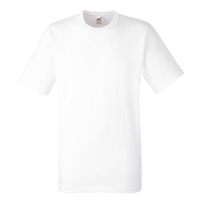 Fruit Of The Loom Heavy Cotton T-Shirt Rib Crew Neck Classic Fit Sizes S-3XL