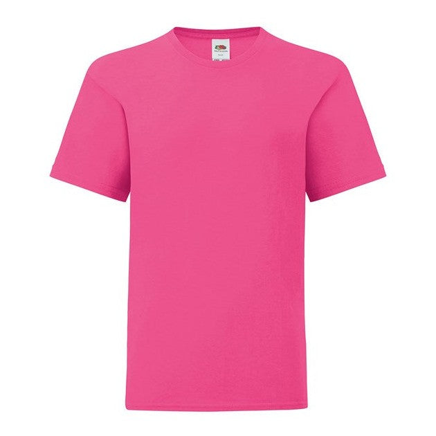 Fruit Of The Loom Kids Iconic 150 T-Shirt Fuchsia Soft Cotton Fashion Fit