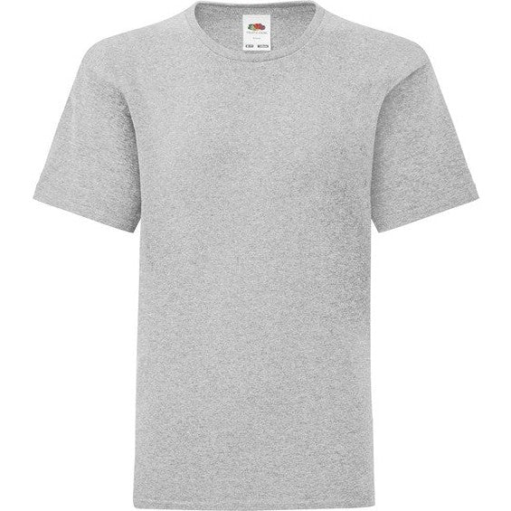 Fruit Of The Loom Kids Iconic 150 T-Shirt Heather Grey Soft Cotton Fashion Fit