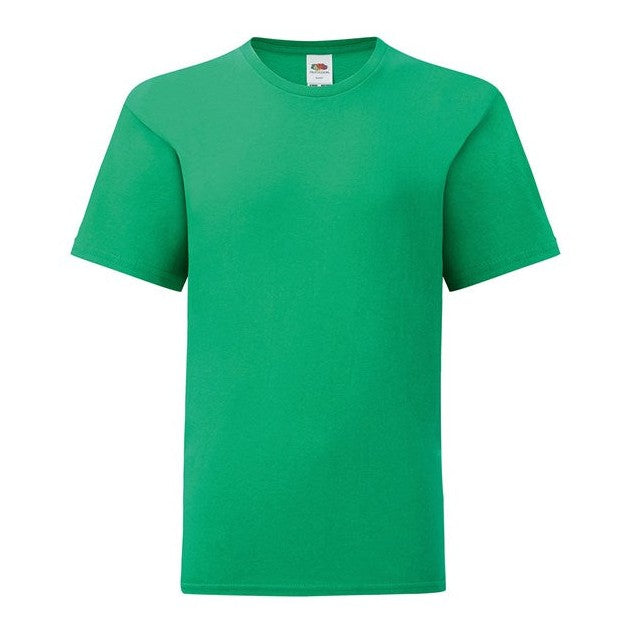 Fruit Of The Loom Kids Iconic 150 T-Shirt Kelly Green Soft Cotton Fashion Fit