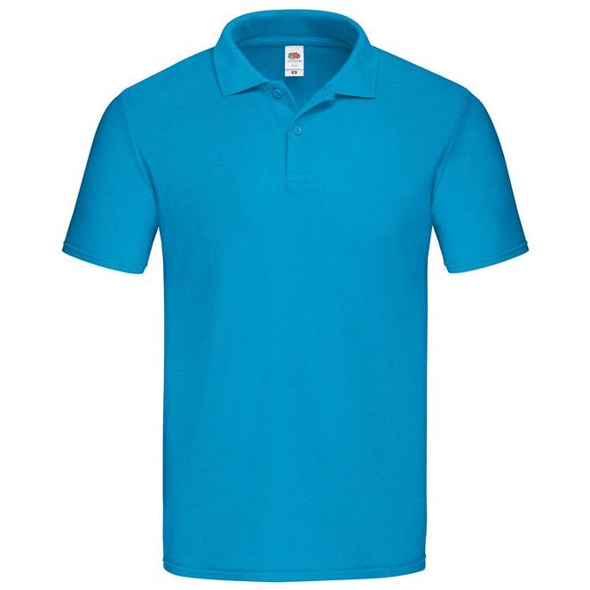 Fruit Of The Loom Original Polo Shirt 100% Cotton Classic Fit Short Sleeve