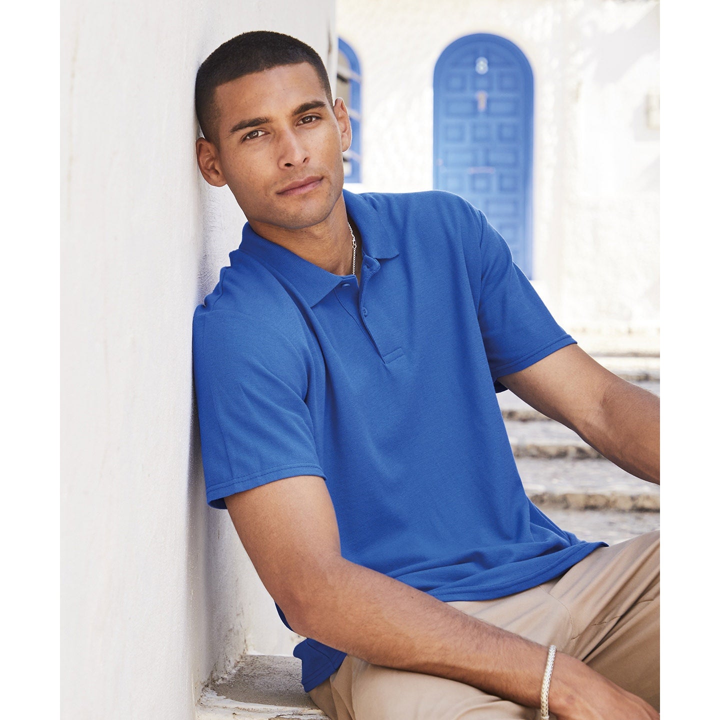 Fruit Of The Loom Original Polo Shirt 100% Cotton Classic Fit Short Sleeve