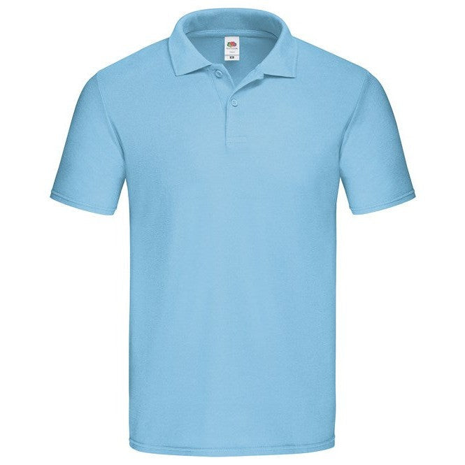 Fruit Of The Loom Original Polo Shirt 100% Cotton Classic Fit Short Sleeve