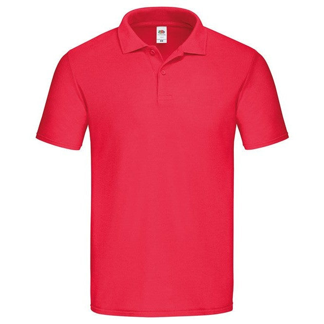 Fruit Of The Loom Original Polo Shirt 100% Cotton Classic Fit Short Sleeve