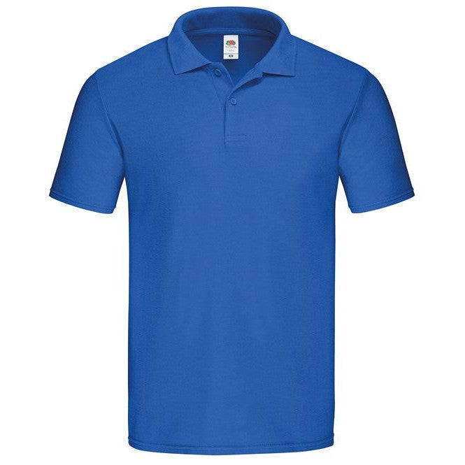 Fruit Of The Loom Original Polo Shirt 100% Cotton Classic Fit Short Sleeve