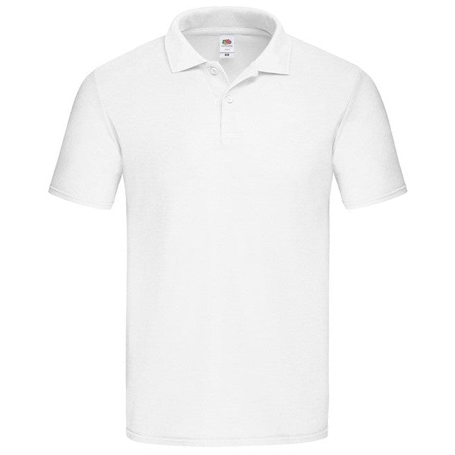 Fruit Of The Loom Original Polo Shirt 100% Cotton Classic Fit Short Sleeve