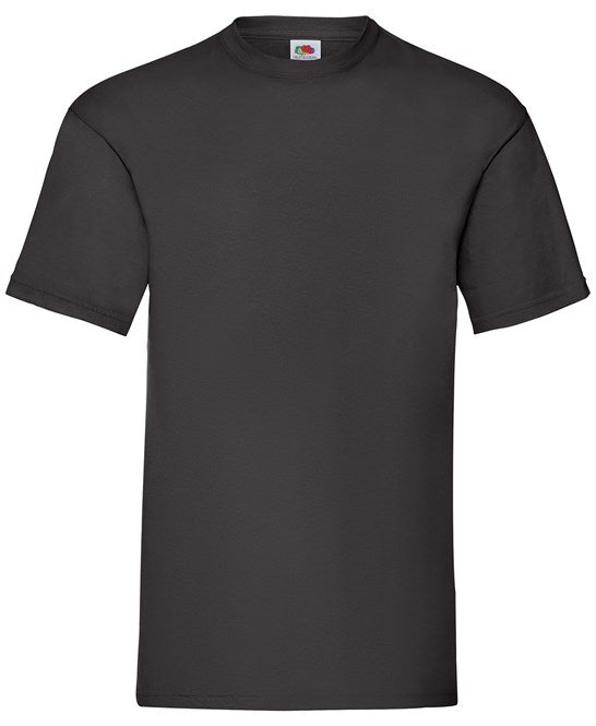 Fruit Of The Loom Valueweight T-Shirt Black Crew Neck 100% Cotton Classic Fit