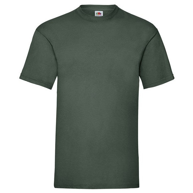 Fruit Of The Loom Valueweight T-Shirt Bottle Green Crew Neck Cotton Classic Fit