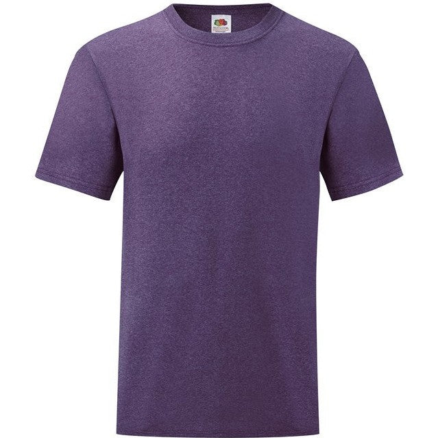 Fruit Of The Loom Valueweight T-Shirt Heather Purple Crew Neck Cotton Classic
