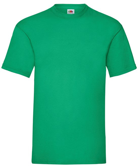 Fruit Of The Loom Valueweight T-Shirt Kelly Green Crew Neck Cotton Classic Fit