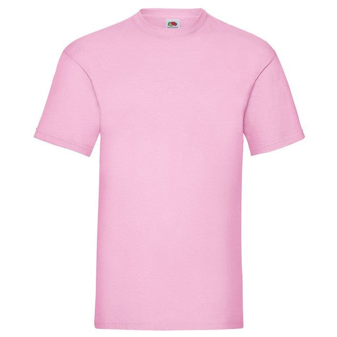 Fruit Of The Loom Valueweight T-Shirt Light Pink Crew Neck Cotton Classic Fit