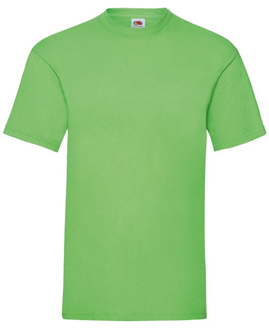 Fruit Of The Loom Valueweight T-Shirt Lime Crew Neck 100% Cotton Classic Fit