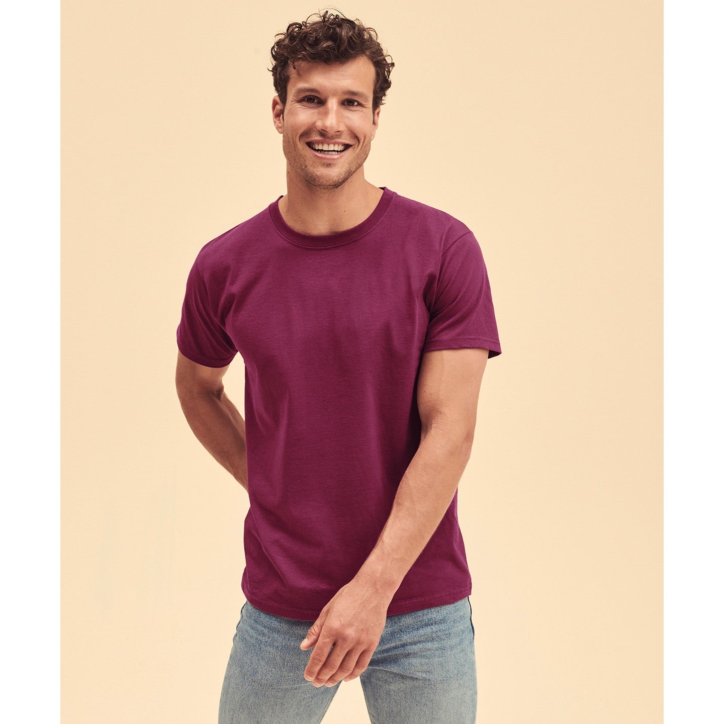 Fruit Of The Loom Valueweight T-Shirt Deep Navy Crew Neck Cotton Classic Fit