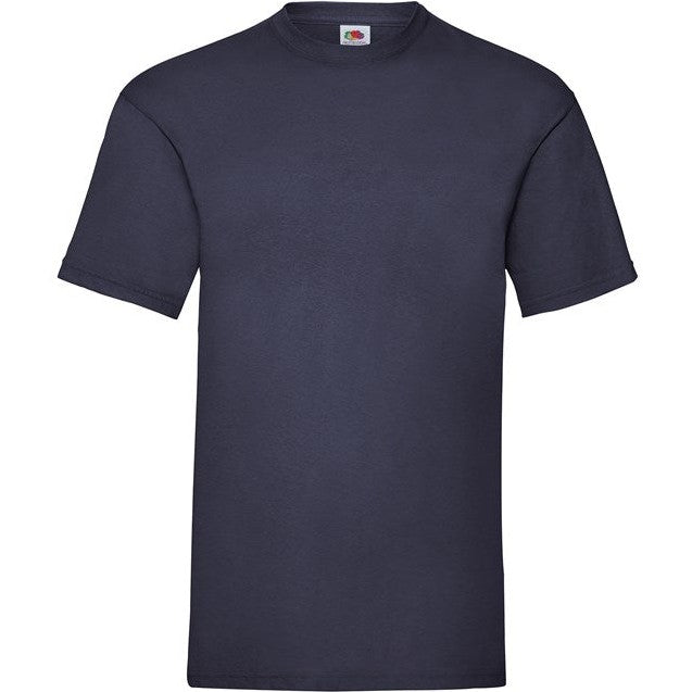 Fruit Of The Loom Valueweight T-Shirt Navy Crew Neck 100% Cotton Classic Fit