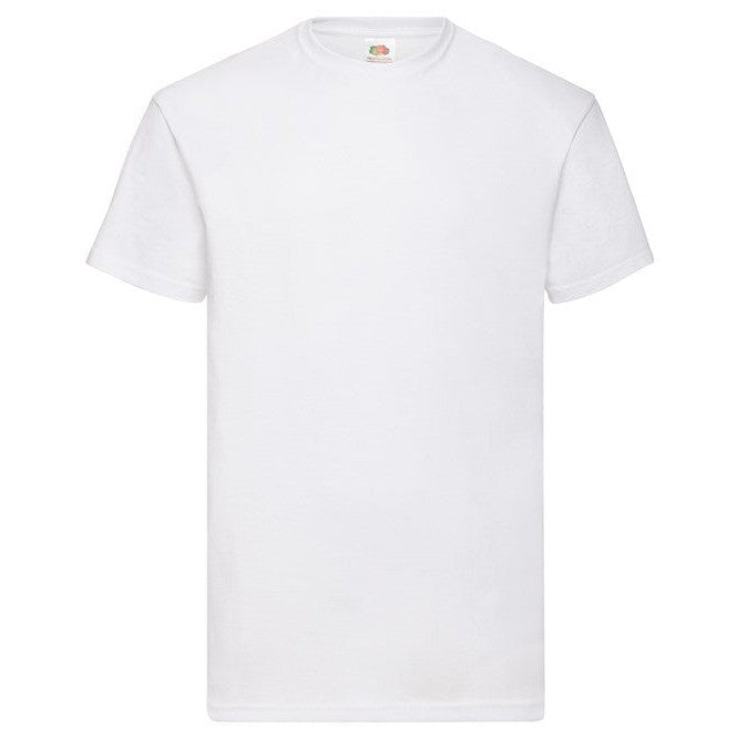 Fruit Of The Loom Valueweight T-Shirt White Crew Neck 100% Cotton Classic Fit