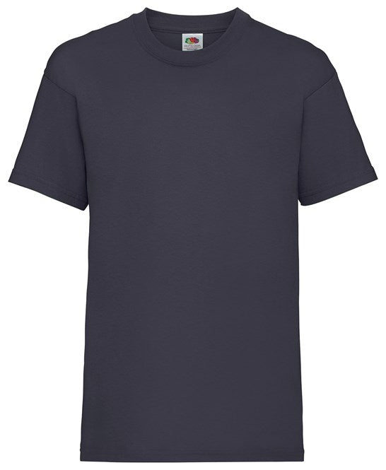 Fruit Of The Loom Kids Valueweight T-Shirt Deep Navy Crew Neck 100% Cotton