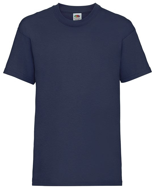 Fruit Of The Loom Kids Valueweight T-Shirt Navy Crew Neck 100% Cotton