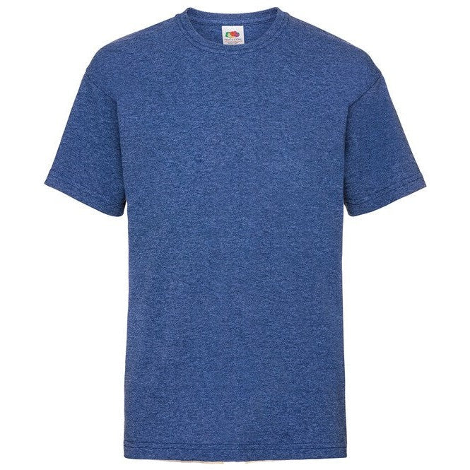 Fruit Of The Loom Kids Valueweight T-Shirt Retro Heather Royal Crew Neck