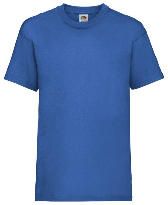 Fruit Of The Loom Kids Valueweight T-Shirt Royal Blue Crew Neck 100% Cotton