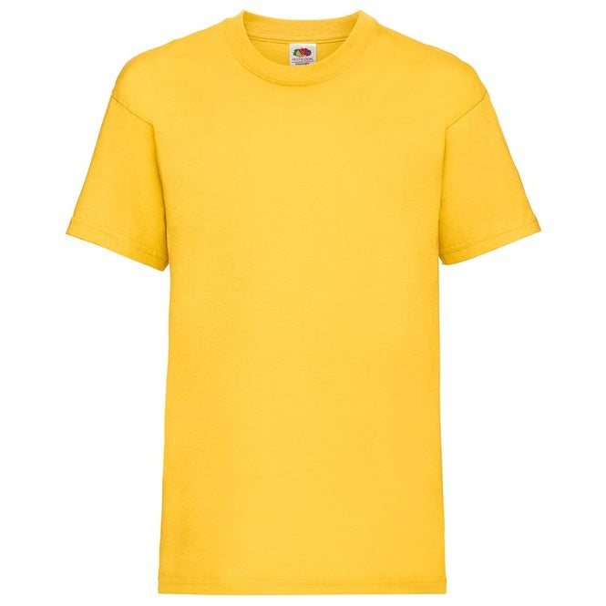 Fruit Of The Loom Kids Valueweight T-Shirt Sunflower Crew Neck 100% Cotton