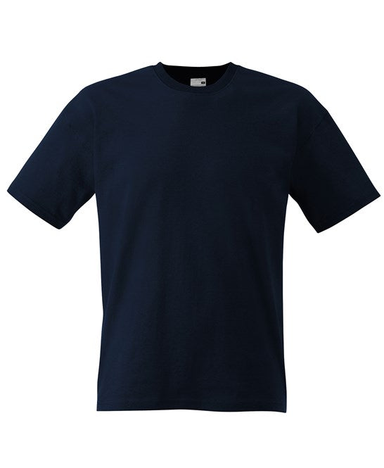 Fruit Of The Loom Original T-Shirt Deep Navy Rib Crew Neck 100% Cotton S-5XL