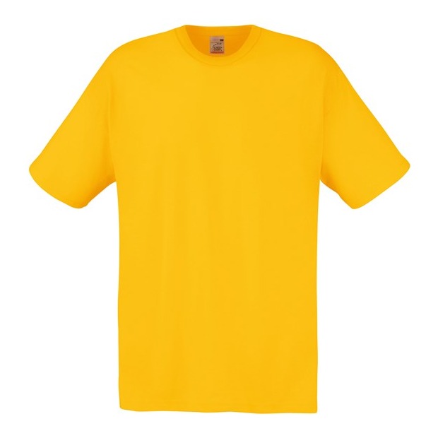 Fruit Of The Loom Original T-Shirt Sunflower Rib Crew Neck 100% Cotton
