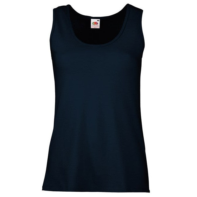 Fruit Of The Loom Women's Valueweight Vest Cotton Shaped Fit Self-Binding