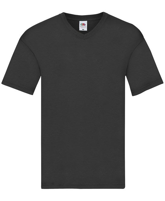 Fruit Of The Loom Original V-Neck T-Shirt 100% Cotton Ribbed Neck Various Sizes