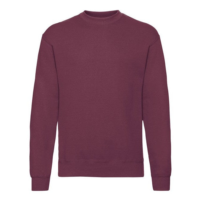 Fruit Of The Loom Classic 80/20 Set-In Sweatshirt Burgundy, Cotton Blend, S-5XL