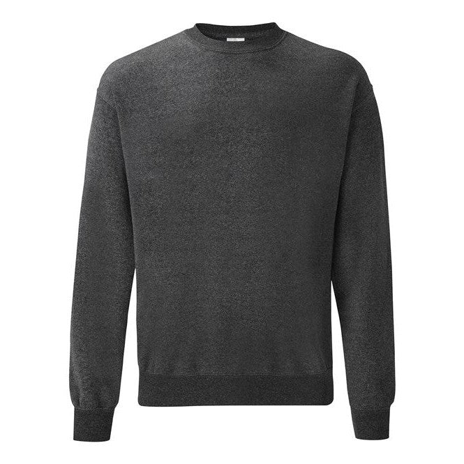 Fruit Of The Loom Classic 80/20 Set-In Sweatshirt Dark Heather Grey Size S-5XL