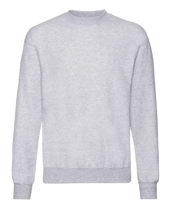 Fruit Of The Loom Classic 80/20 Set-In Sweatshirt Heather Grey Size S-5XL
