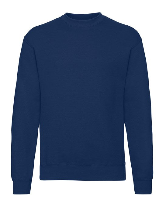 Fruit Of The Loom Classic 80/20 Set-In Sweatshirt Navy Cotton Blend Sizes S-5XL