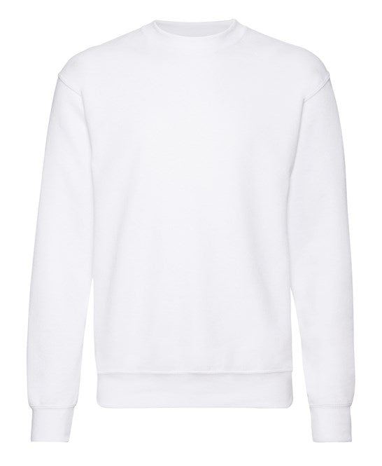 Fruit Of The Loom Classic 80/20 Set-In Sweatshirt White Cotton Blend Sizes S-5XL