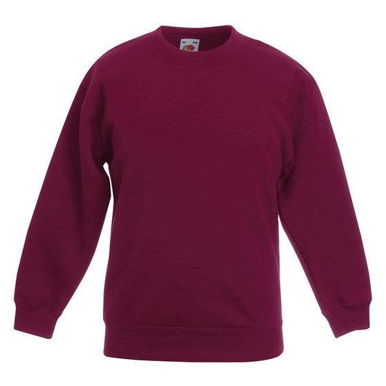 Fruit Of The Loom Kids Classic Sweatshirt 100% Cotton Comfortable Fit