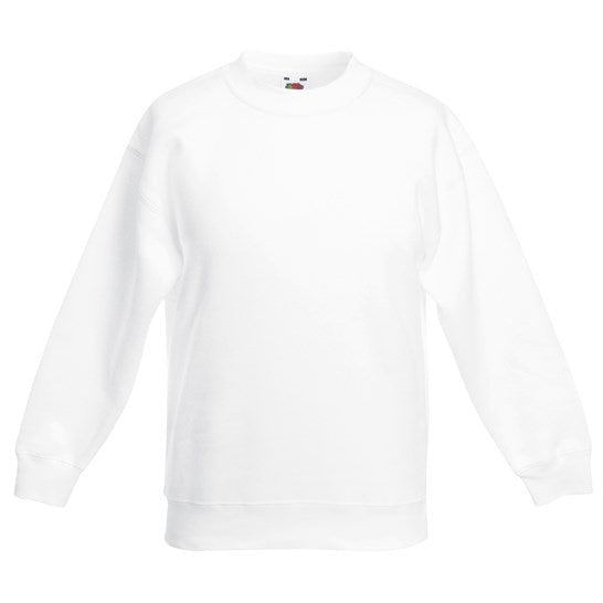 Fruit Of The Loom Kids Classic Sweatshirt 100% Cotton Comfortable Fit