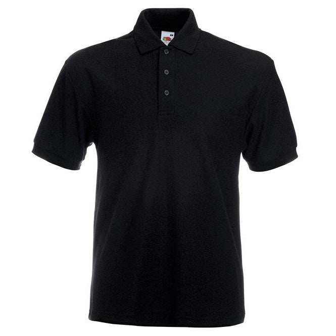 Fruit Of The Loom Heavyweight 65/35 Polo Shirt 3-Button Placket Various Sizes