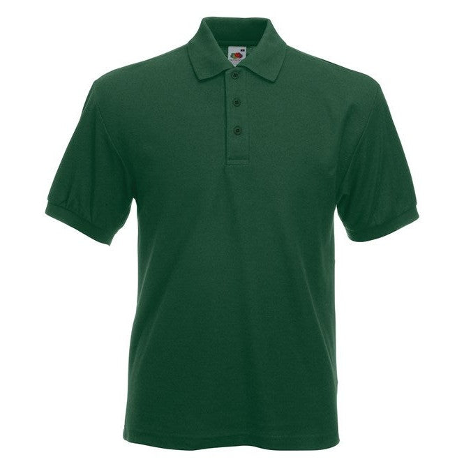 Fruit Of The Loom Heavyweight 65/35 Polo Shirt 3-Button Placket Various Sizes