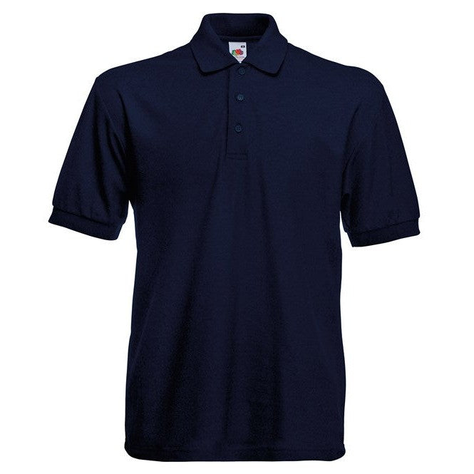 Fruit Of The Loom Heavyweight 65/35 Polo Shirt 3-Button Placket Various Sizes