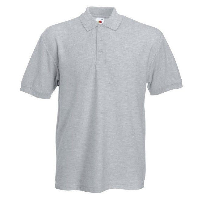 Fruit Of The Loom Heavyweight 65/35 Polo Shirt 3-Button Placket Various Sizes