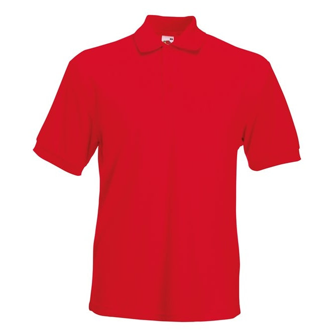 Fruit Of The Loom Heavyweight 65/35 Polo Shirt 3-Button Placket Various Sizes